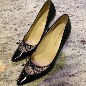 Black Patent Leather Heels Size 8 1/2
